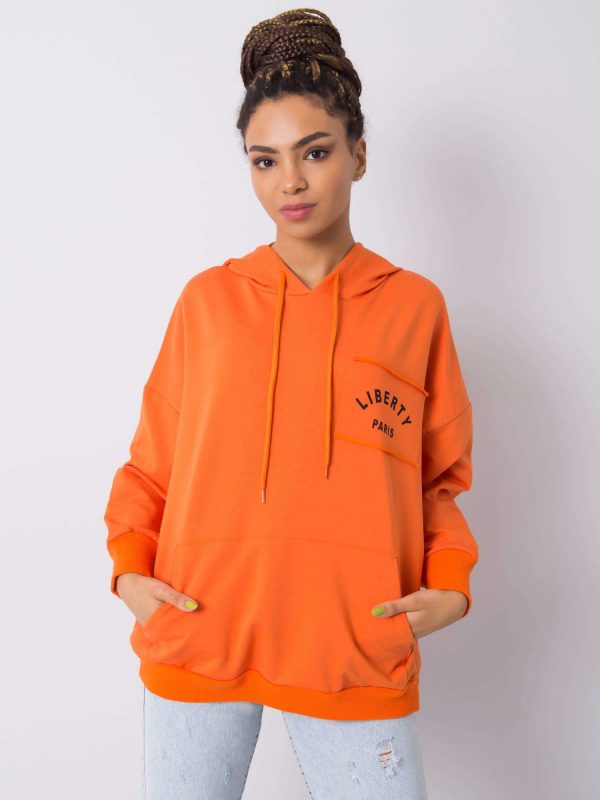 Orange Mirembe print sweatshirt