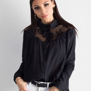 Black shirt with lace