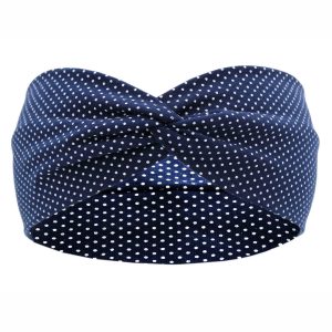 Navy blue headband for girl in polka dot 3-5 years