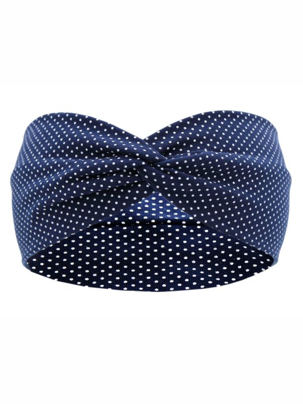 Navy blue headband for girl in polka dot 3-5 years