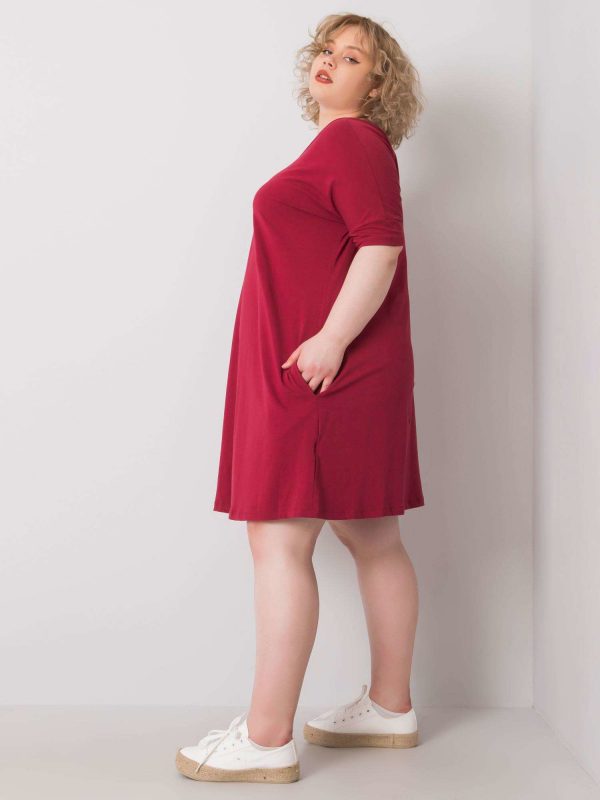 Burgundy Bellamy Plus Size Dress