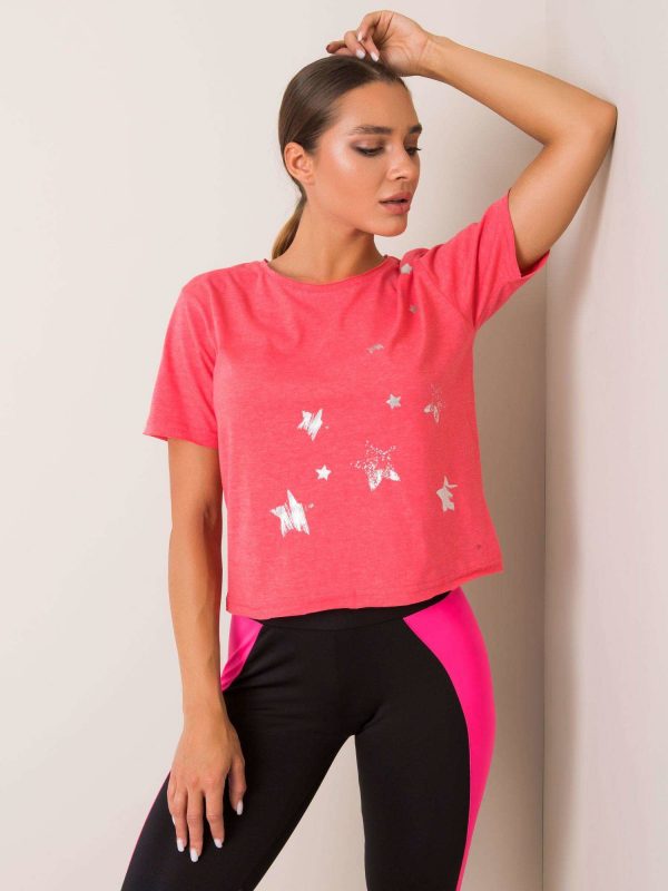 Coral T-shirt Star FOR FITNESS