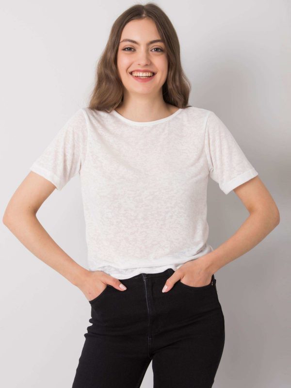 Ecru melange casual blouse Giselle RUE PARIS