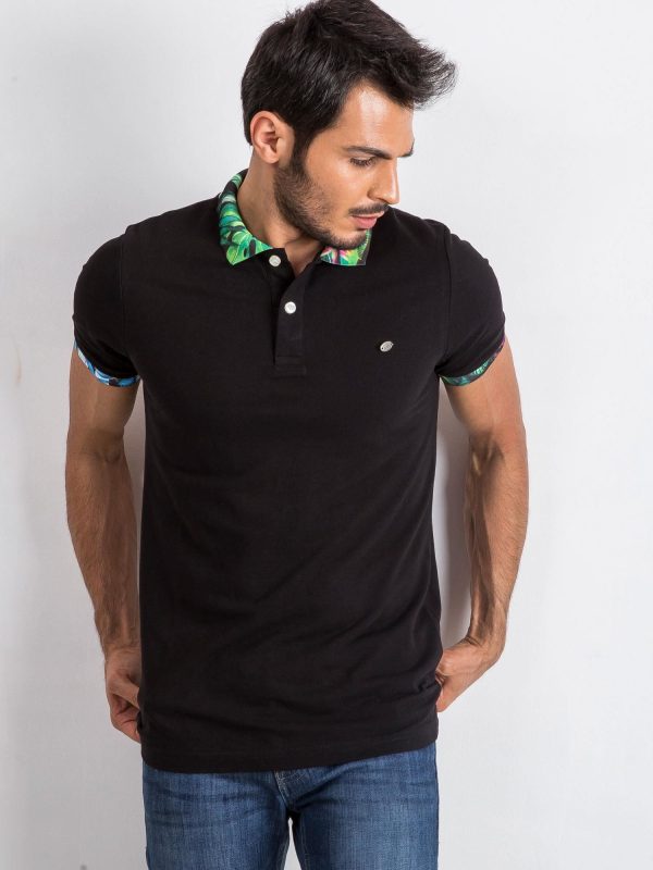 Black Men's Polo Shirt Sour