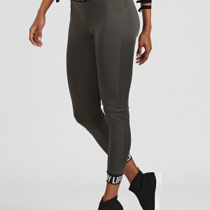 TOMMY LIFE Khaki-white leggings