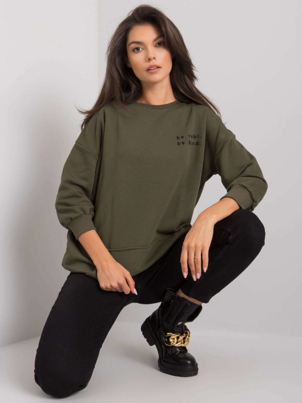 Khaki Shireen kangaroo sweatshirt