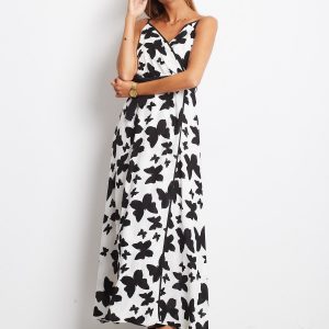 White and black Butterflies dress