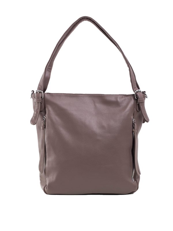 Brown Urban Shoulder Bag with Pockets