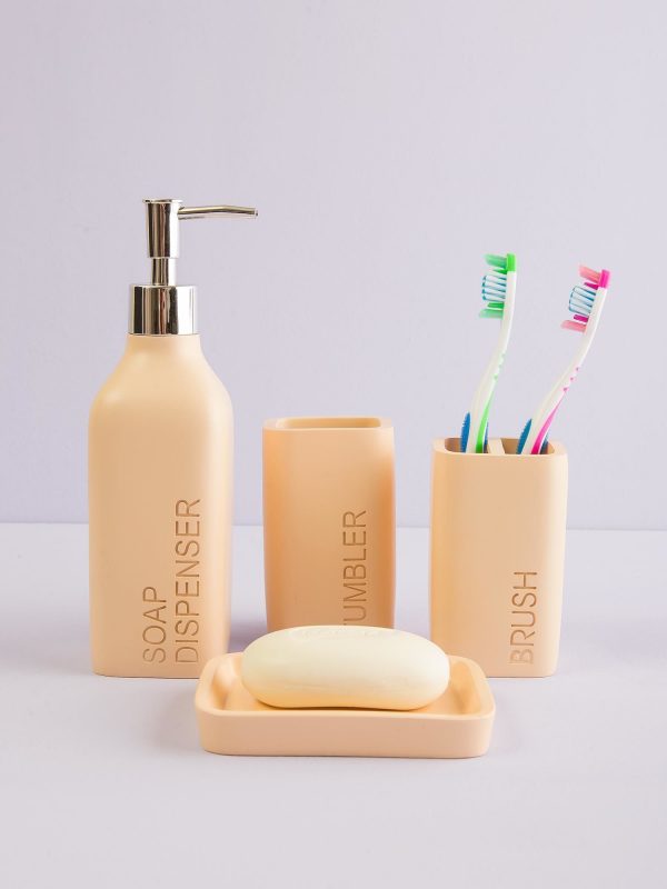 Beige Bathroom Accessories Set