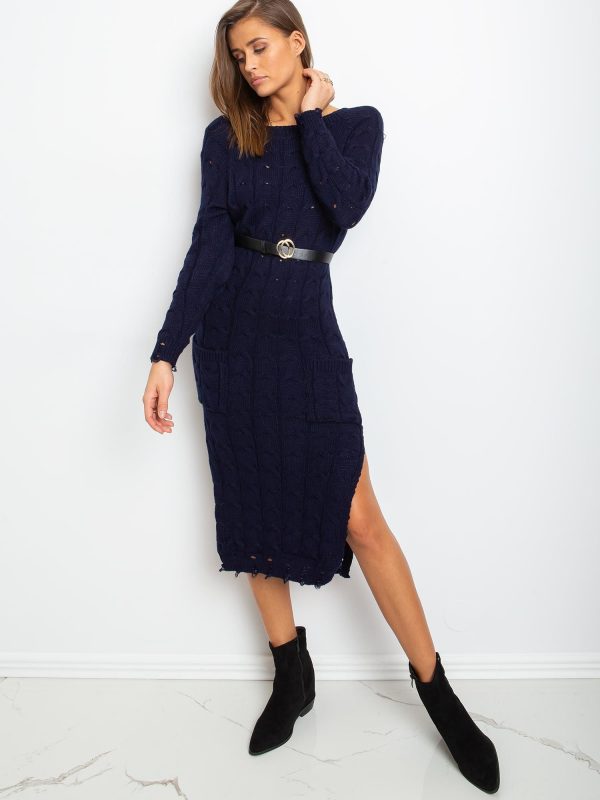 Navy Blue Face Dress