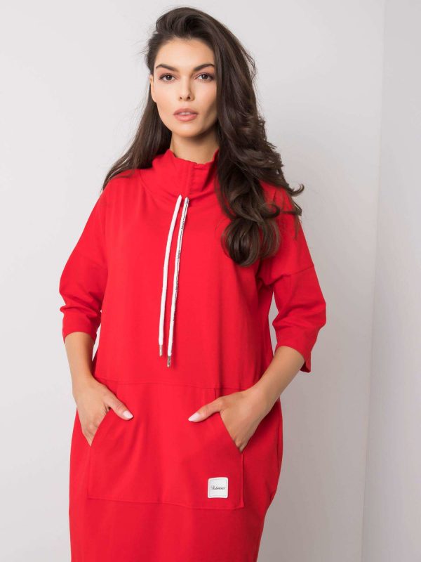 Red Casual Dress Otranto