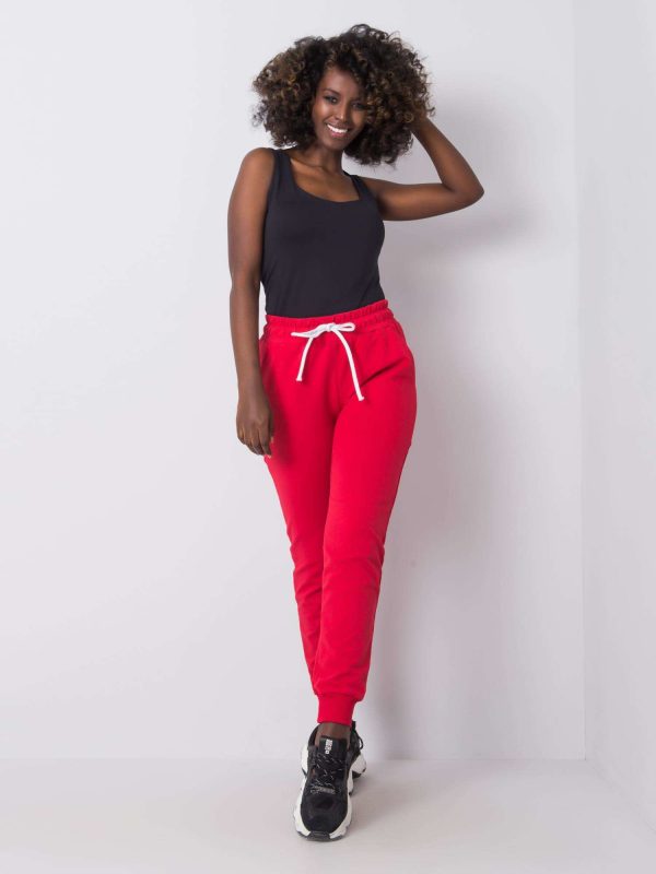 Red Justine sweatpants