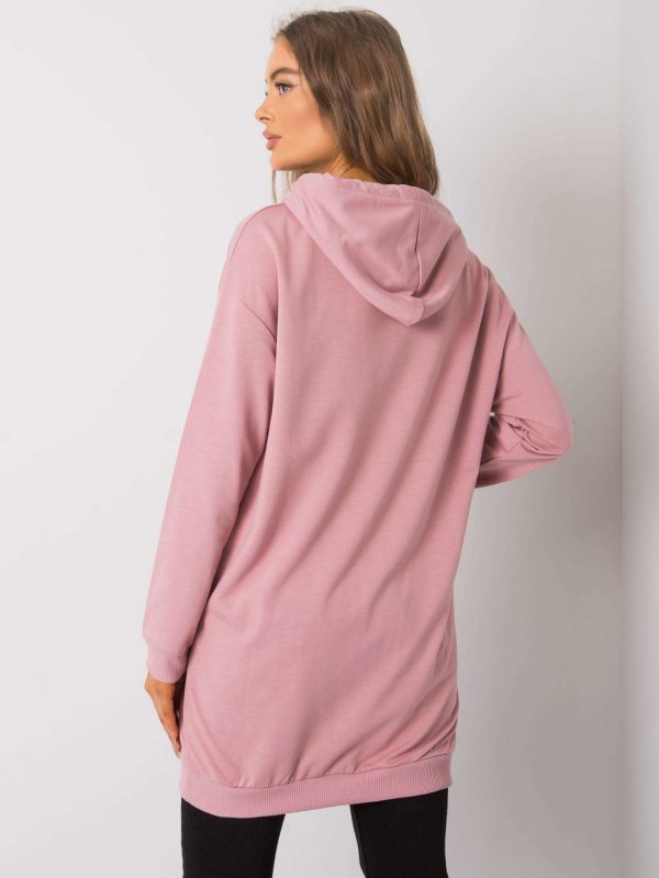 Carmelita Dirty Pink Cotton Hoodie