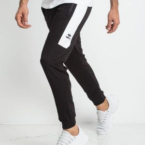 TOMMY LIFE Men's Black and White Sweatpants