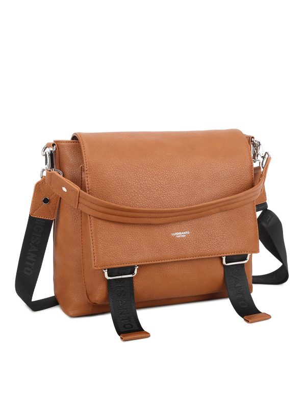 LUIGISANTO Women's Flip Bag Light Brown