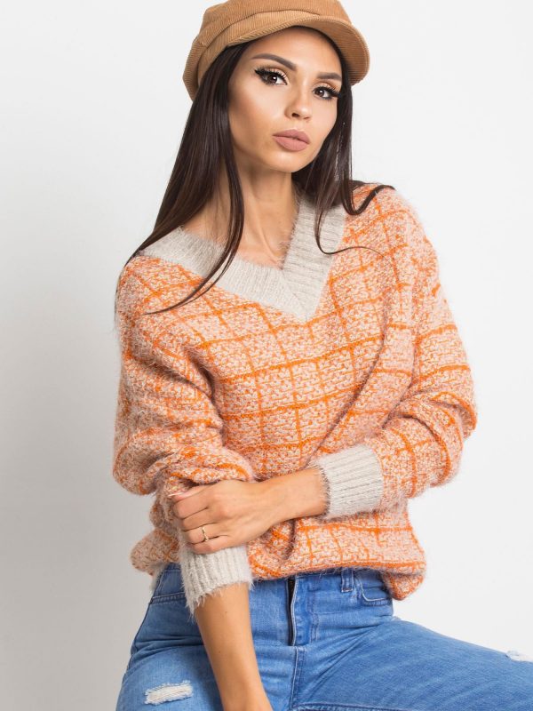 RUE PARIS Orange Happiness sweater