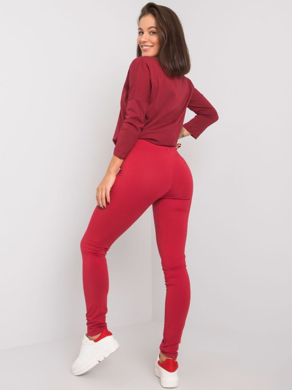 Burgundy leggings Basic