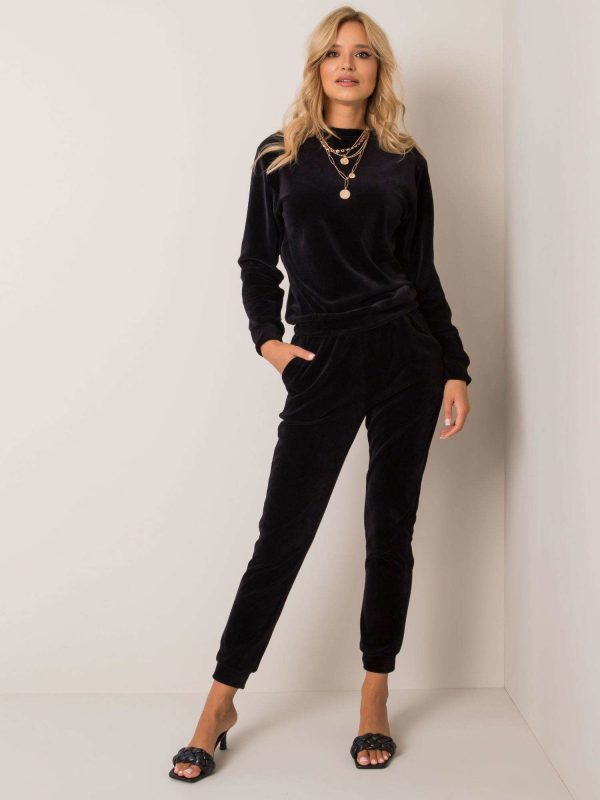 Black velour set Dalida