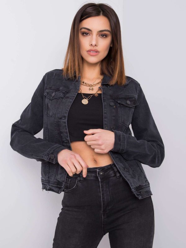 Black denim jacket Mavis RUE PARIS