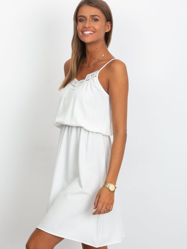 Women's white dress with straps