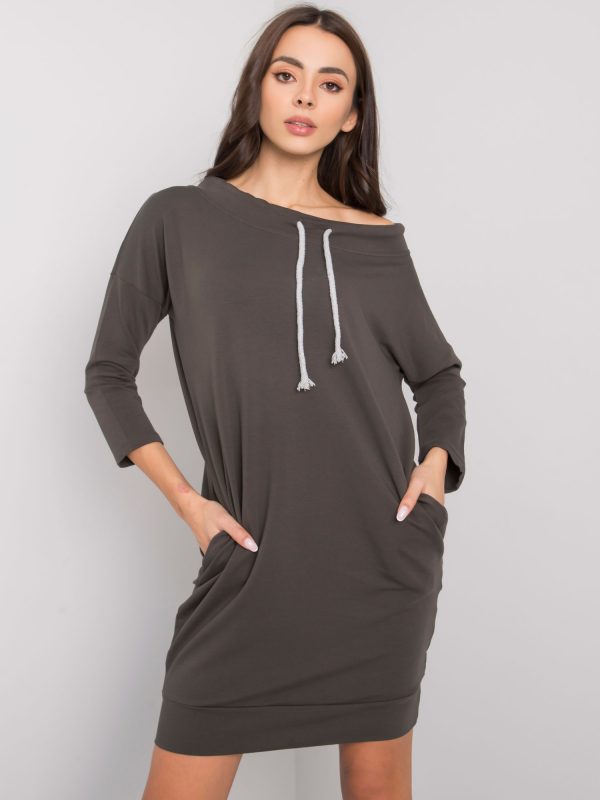 Dark Khaki Paulie Cotton Dress