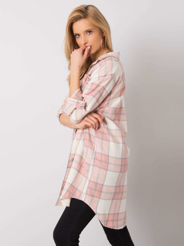 Nerea Salmon Plaid Shirt