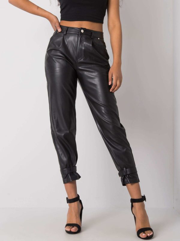 Brynlee Women's Black Faux Leather Pants