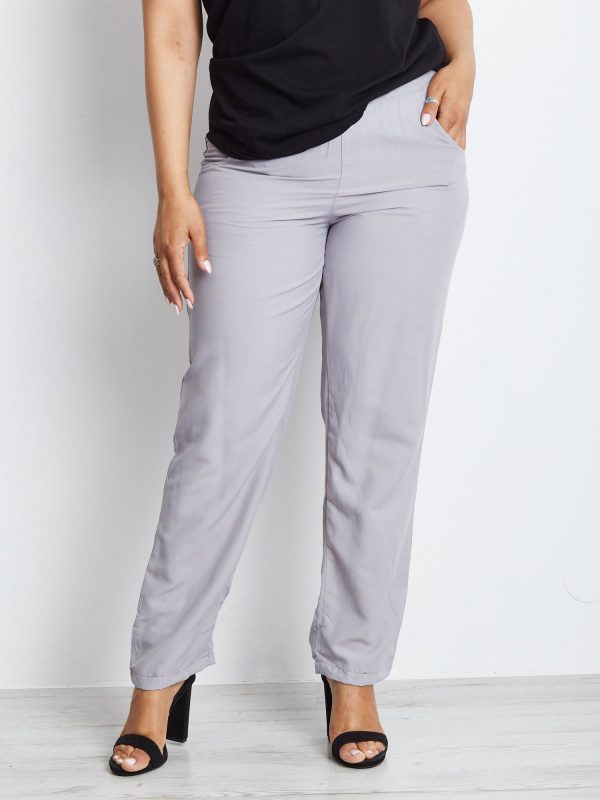 Gray Plus Size Trousers Explosively