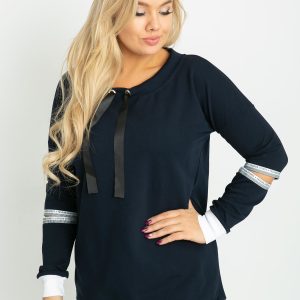 Navy blue plus size sweatshirt Save