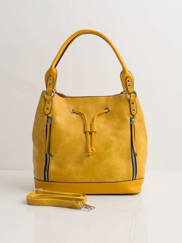 Yellow Urban Drawstring Bag