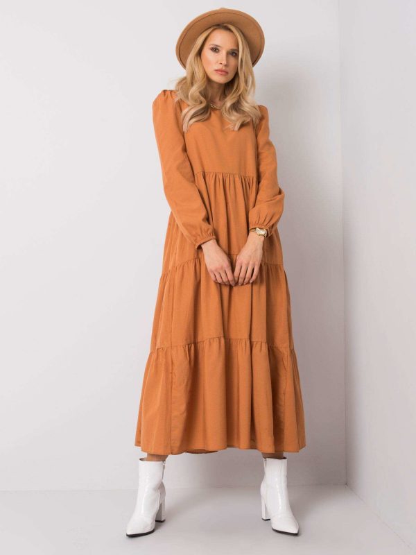 Light brown dress Alejandra RUE PARIS