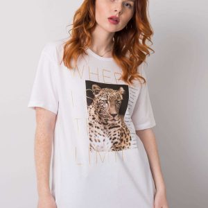 White Leslie Cotton T-Shirt