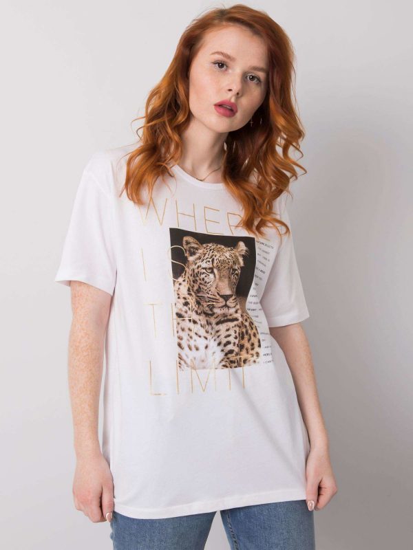 White Leslie Cotton T-Shirt