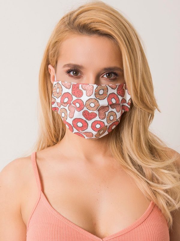 White Protective Mask with Colorful Printing