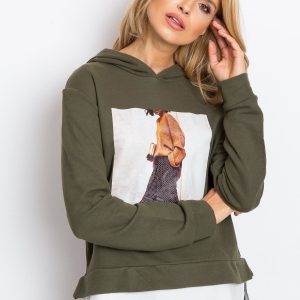 RUE PARIS Khaki Sweatshirt Warm