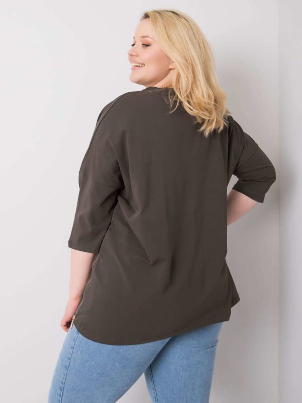 Dark khaki blouse Izzy