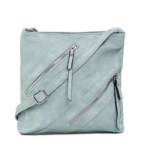 Light blue eco leather handbag