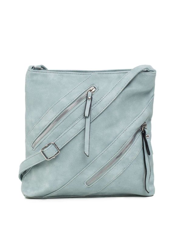 Light blue eco leather handbag