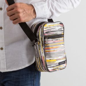 Grey Patterned Men's Bag