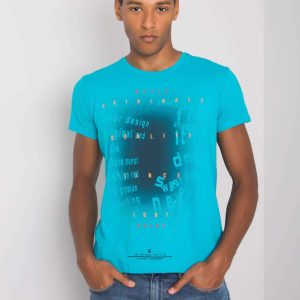 Lawson Cotton Men's Turquoise T-Shirt