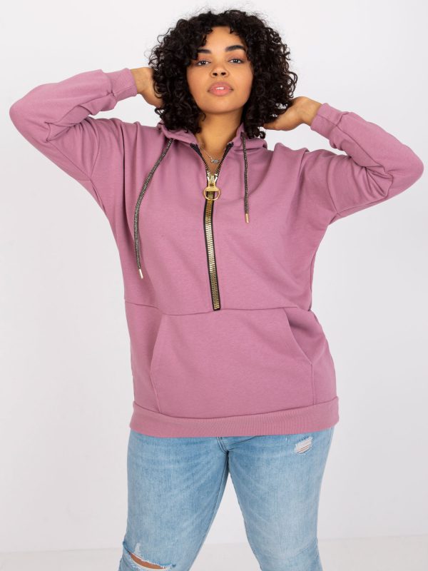 Dirty pink sweatshirt plus size casual sweatshirt Amanda