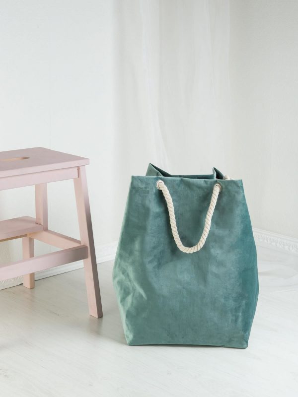 Green Velvet Storage Bag