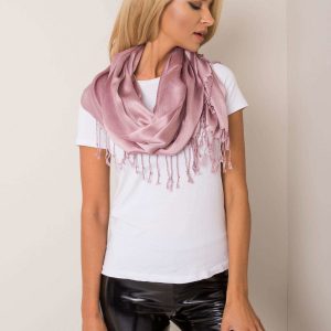 Women's Dirty Pink Scarf with Fringe