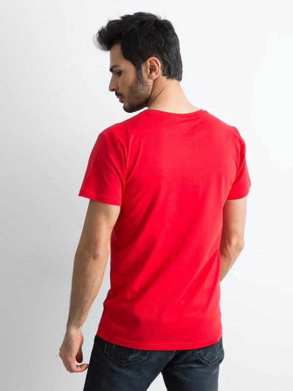 Red Men's T-Shirt with Print