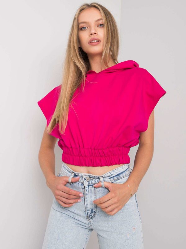 Jeneen Fuchsia Short Sleeve Sweatshirt