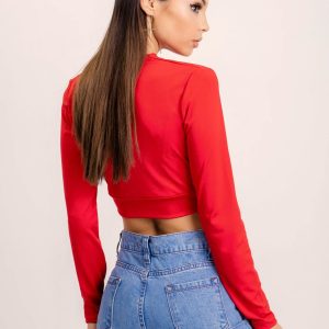 BSL Red Short Blouse