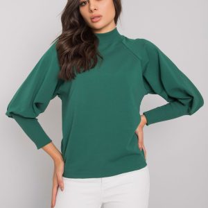 Dark green Lanciano cotton blouse