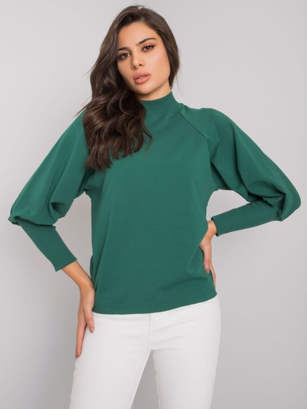 Dark green Lanciano cotton blouse