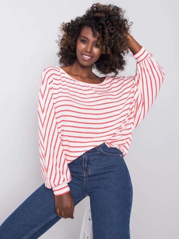 White and red striped blouse Felicity RUE PARIS