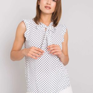 White polka dot blouse Kaiya